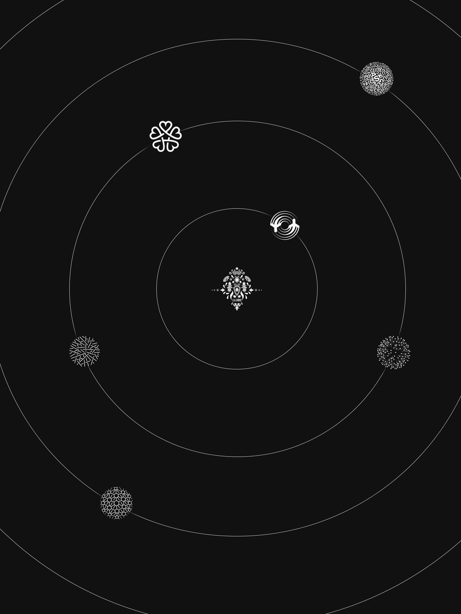 Sistema solare stilizzato minimalista, 1536x2048 Full HD Verticale, Smartphone