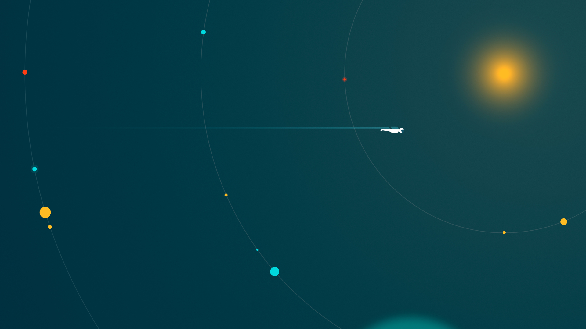 Sistema solare astratto minimalista, 1920x1080 Full HD, Laptop