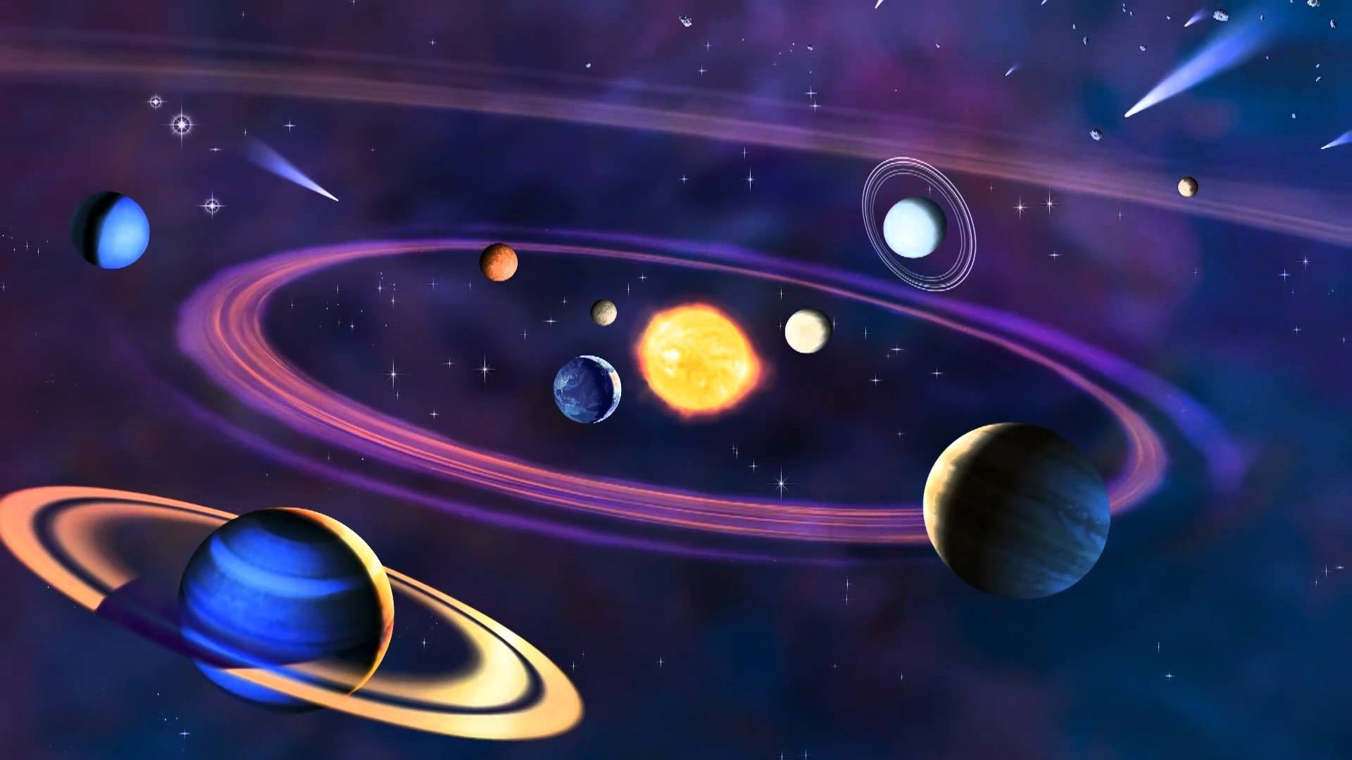 Sistema solare pianeti orbite, 1920x1080 1080p, Desktop