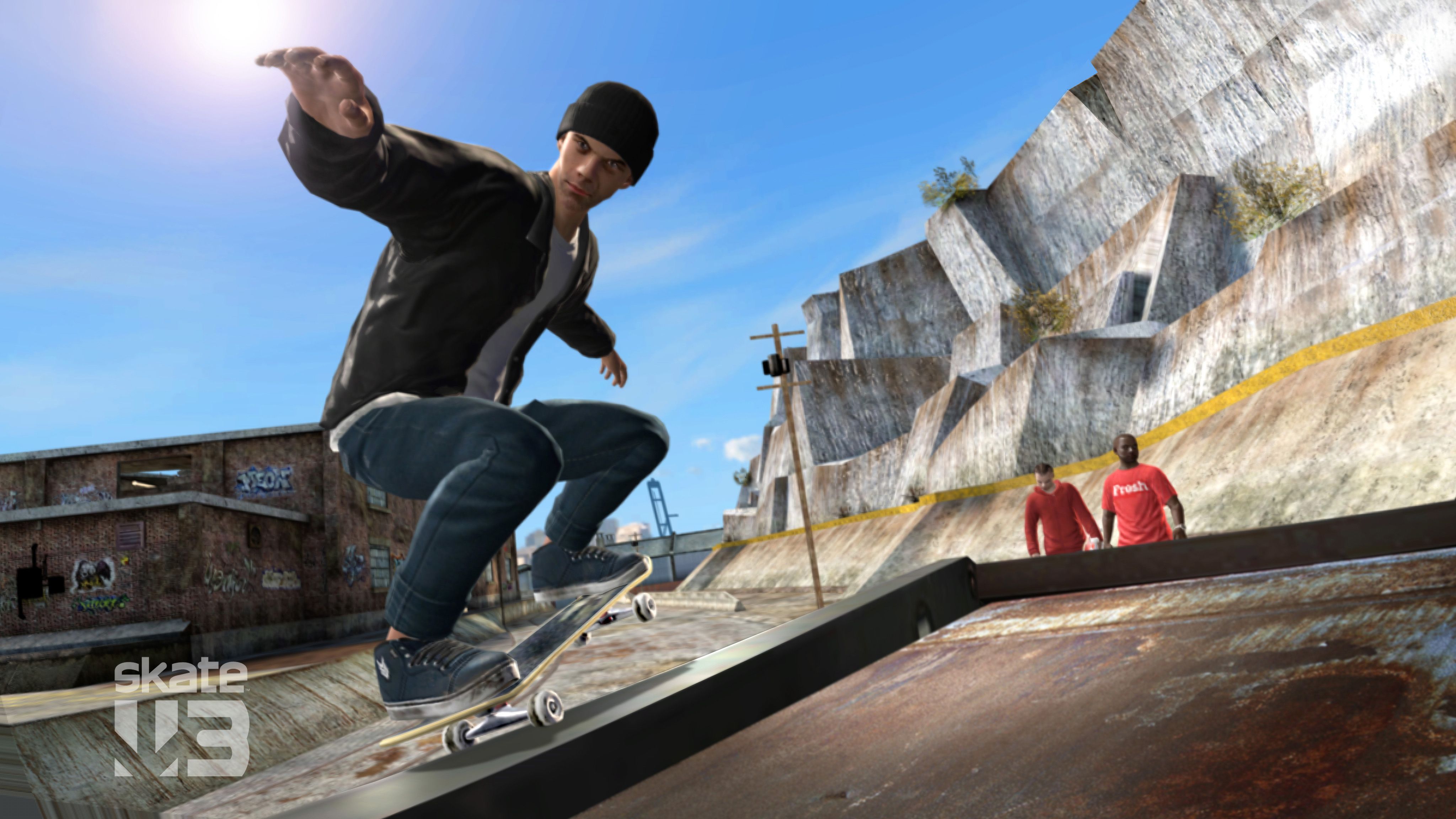 Skater videogioco rampa cemento, 4096x2304 4K Ultra HD, Monitor 4K