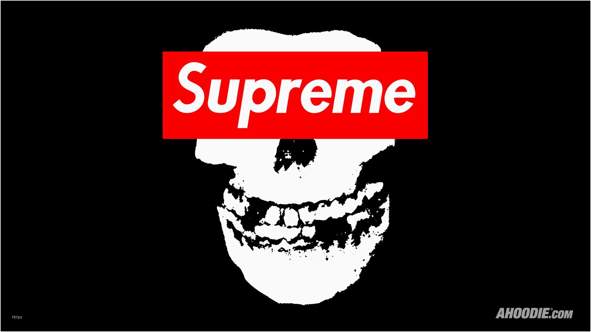 Logo Supreme con teschio, 1920x1080 Full HD 1080p, Laptop