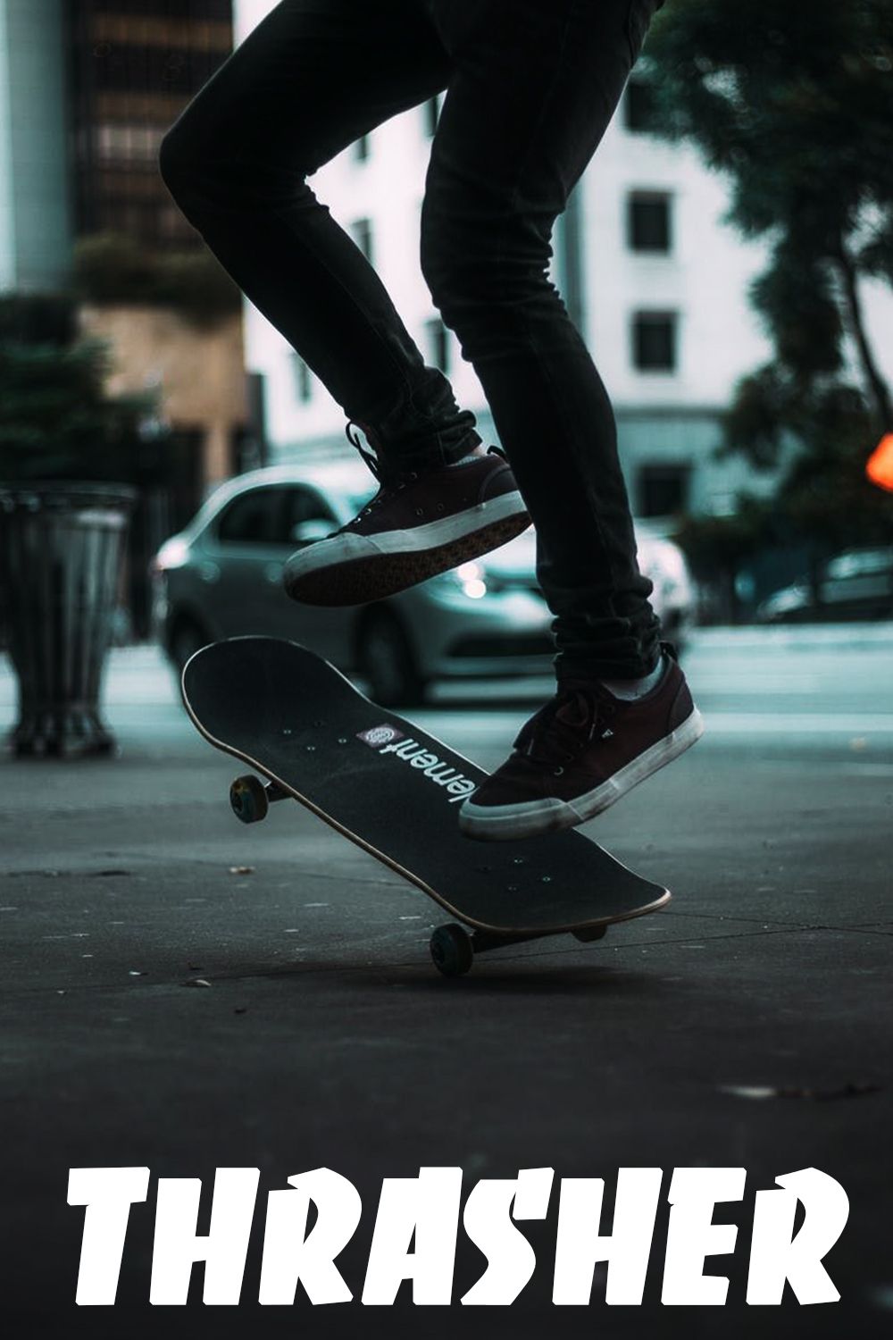Skateboarder trick strada notte, 1000x1500 Full HD Verticale, iPhone Pro Max
