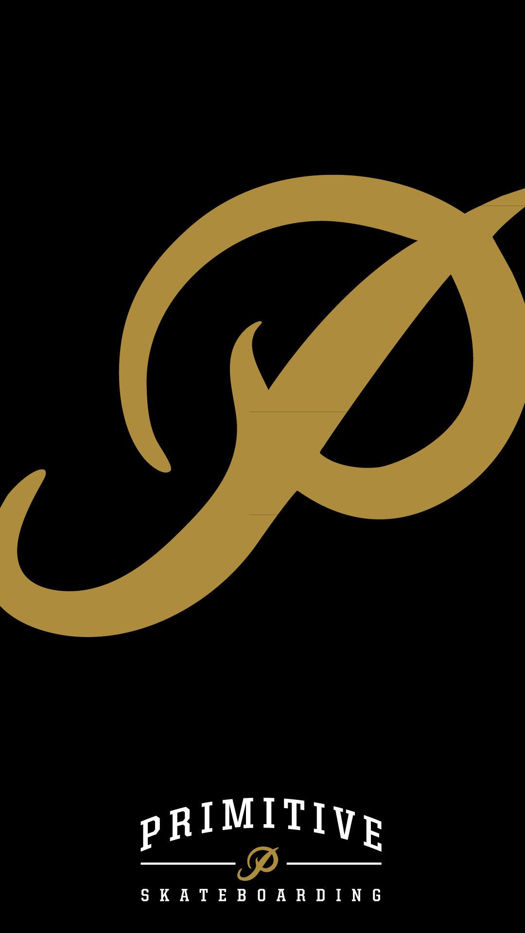 Logo Primitive Skateboarding oro, 1080x1920 Full HD Verticale, iPhone Air