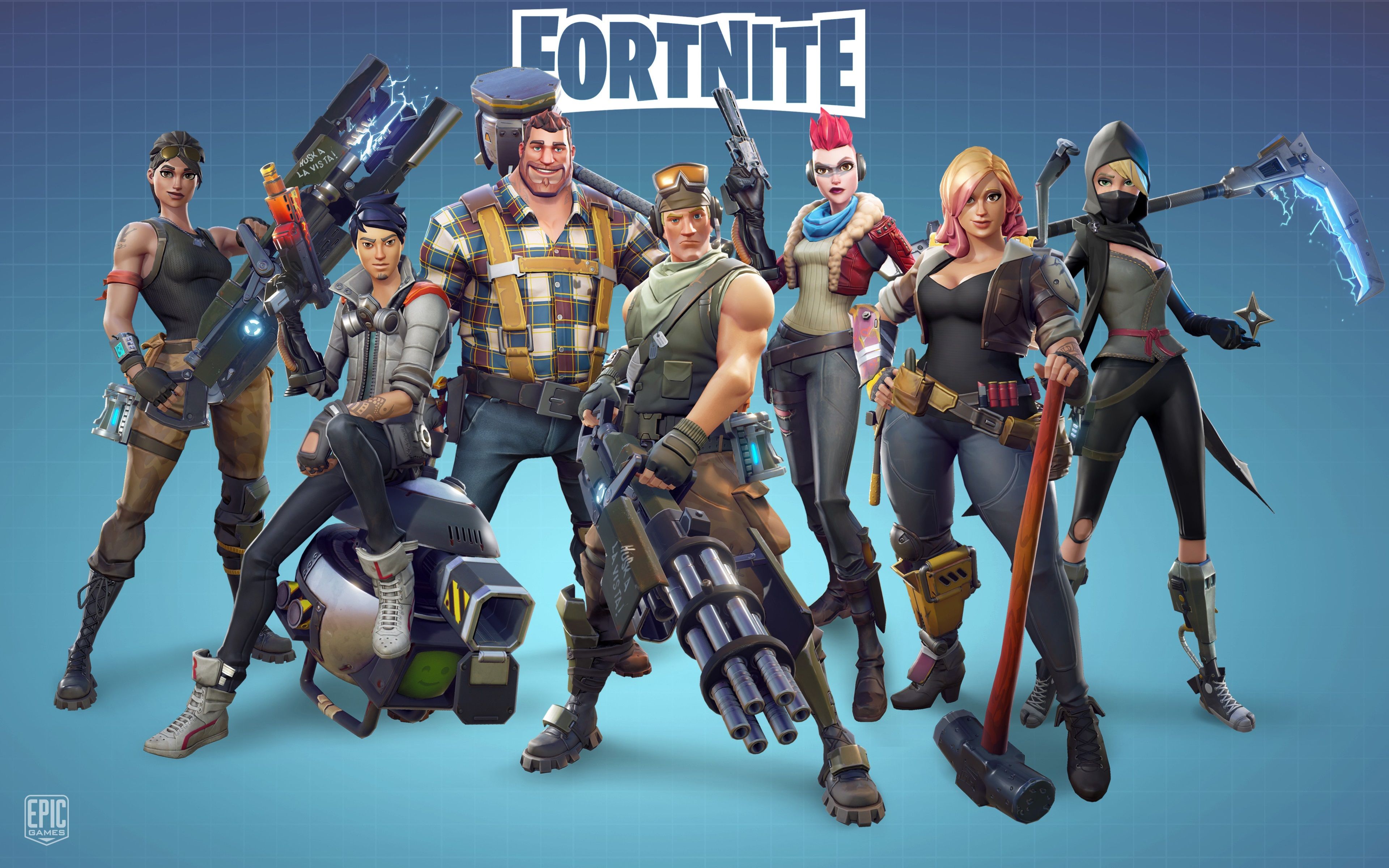 Personaggi Fortnite gruppo, 3840x2400 UHD, PC 4K