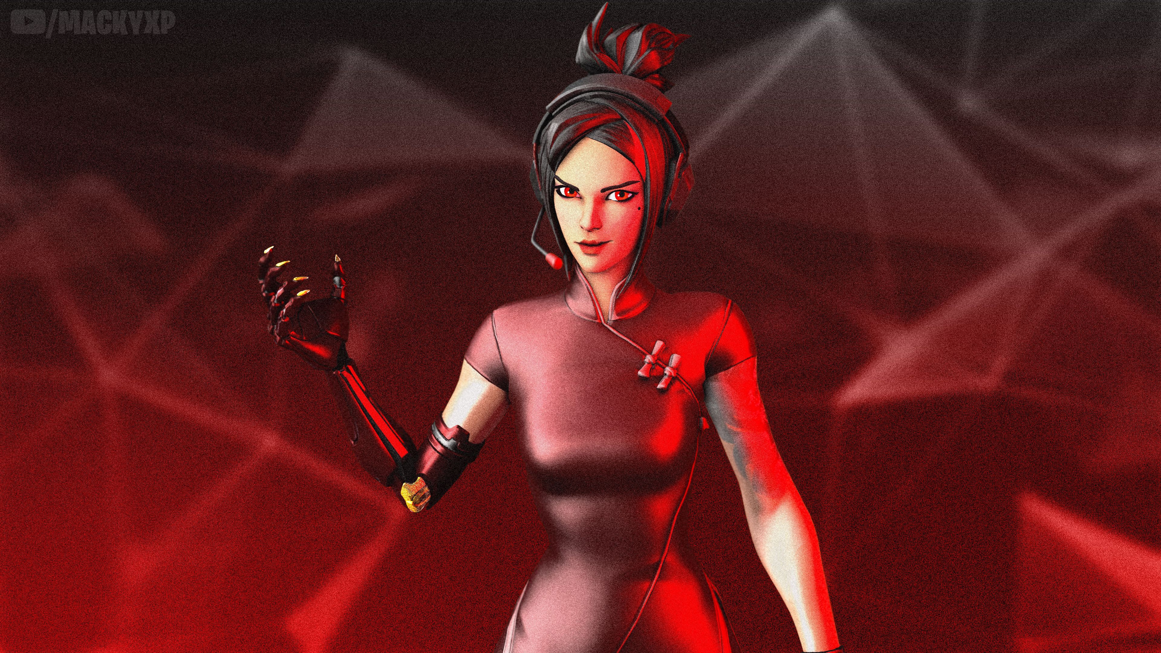 Skin ninja rossa Fortnite, 1220x686 HD, PC