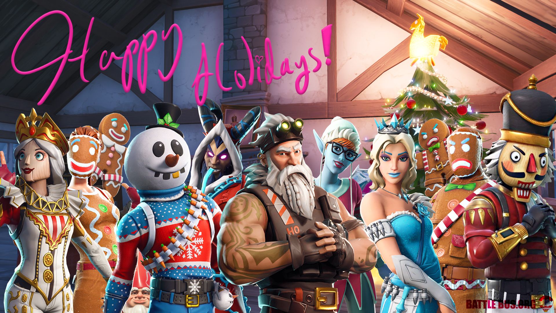 Fortnite Battle Royale natalizio, 1600x900 HD Ready, Desktop