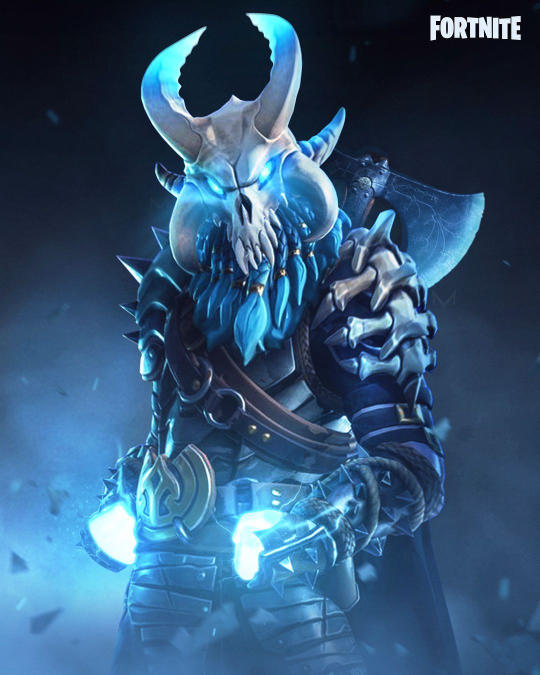 Ragnarok skin Fortnite blu, 1080x1350 Verticale, Mobile