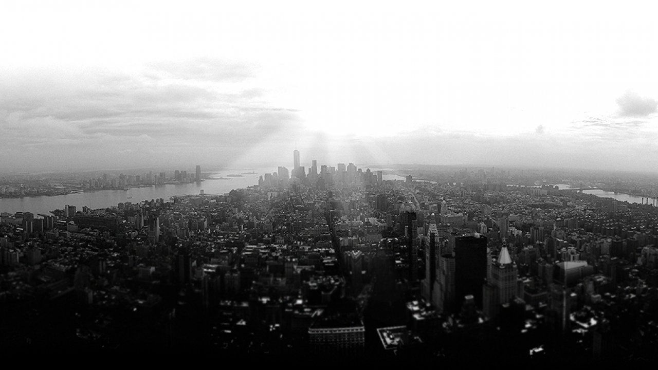 Skyline città bianco e nero, 1280x720 720p, Laptop