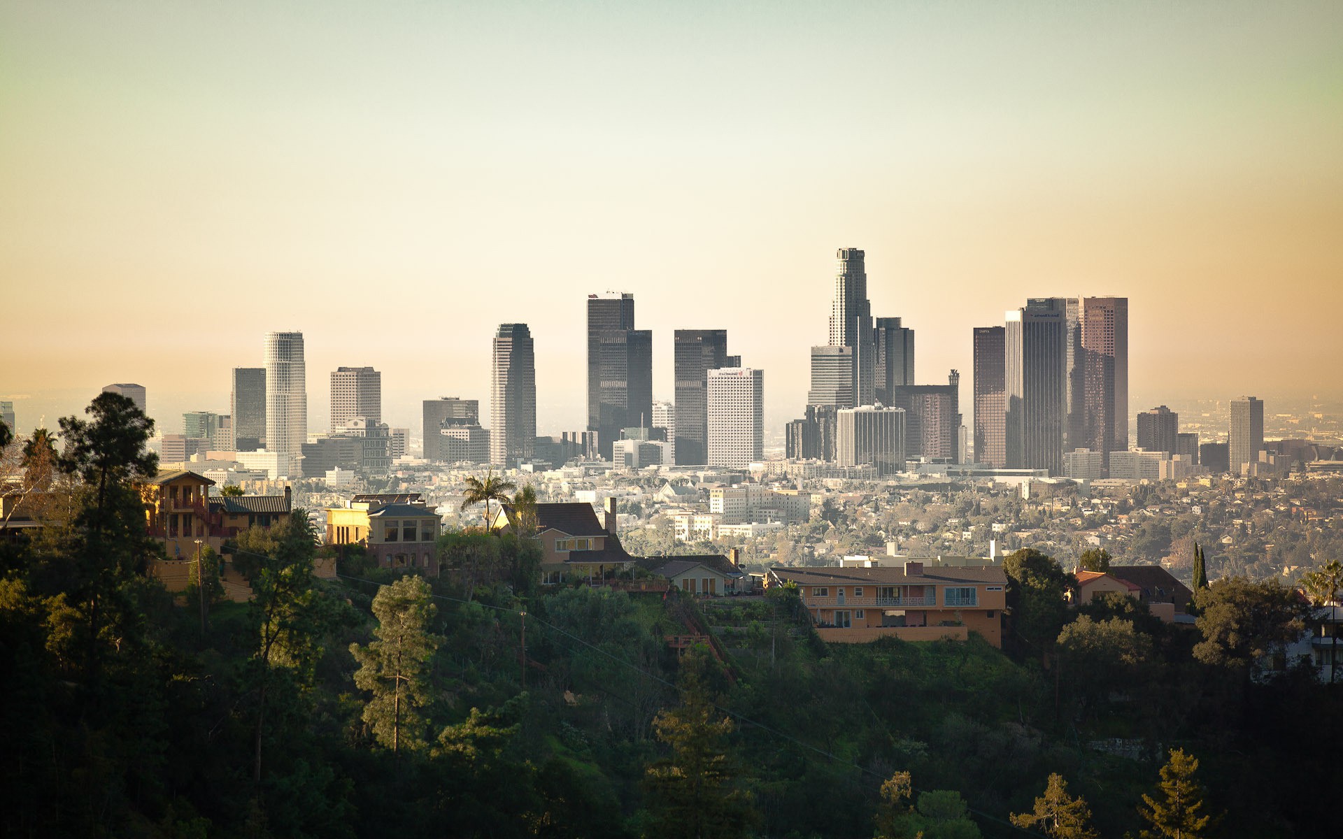 Skyline Los Angeles al tramonto, 1920x1200 Full HD+ WUXGA, PC Desktop