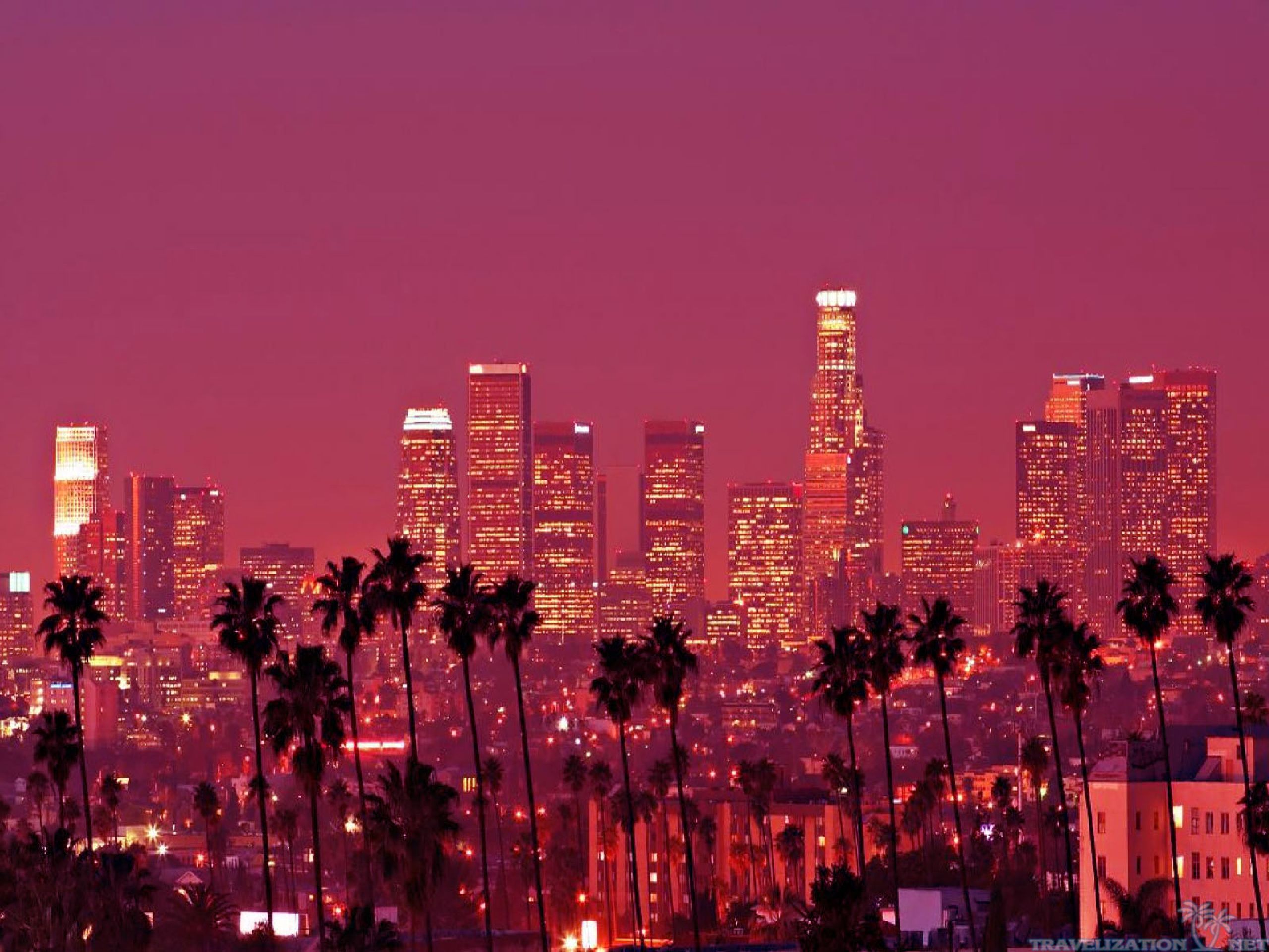 Skyline Los Angeles al tramonto, 2560x1920 2K+, Desktop