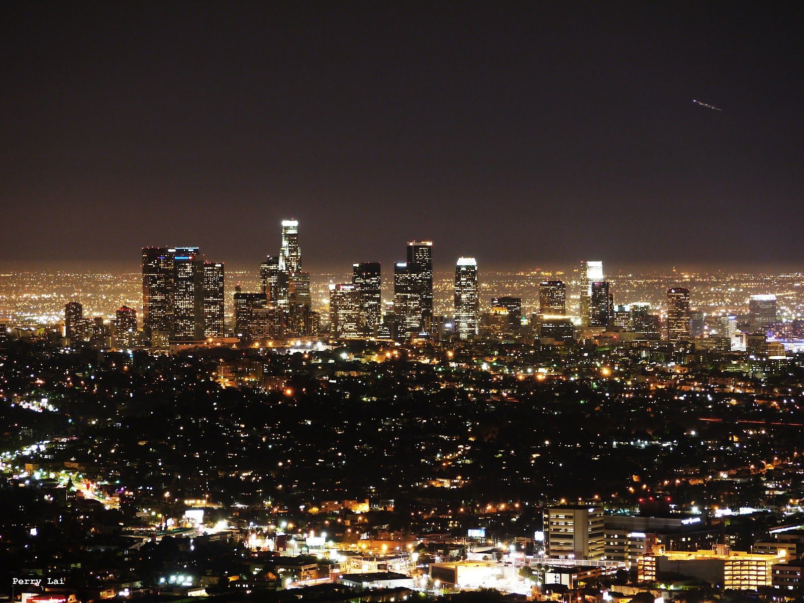 Skyline Los Angeles di notte, 1600x1200 HD Ready, Laptop