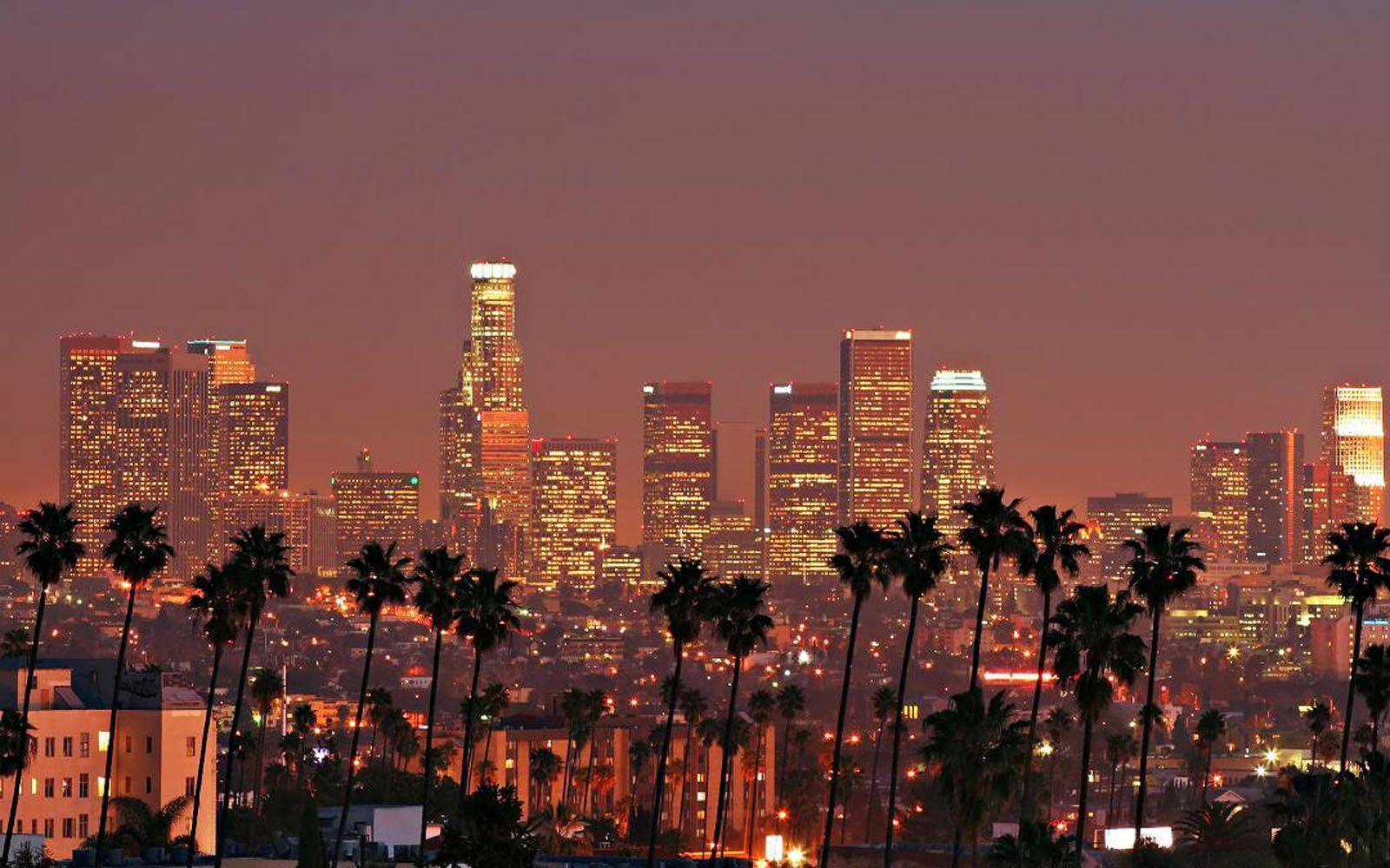 Skyline Los Angeles al tramonto, 1600x1000 HD, Desktop