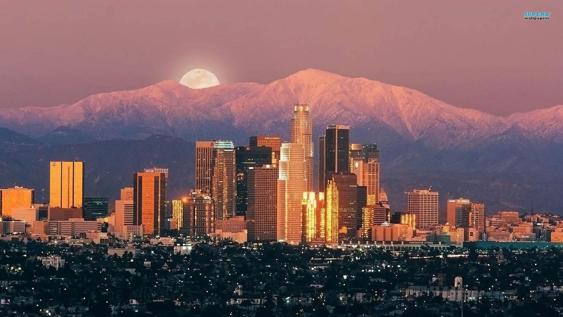 Skyline Los Angeles al tramonto, 1920x1080 1080p, Desktop