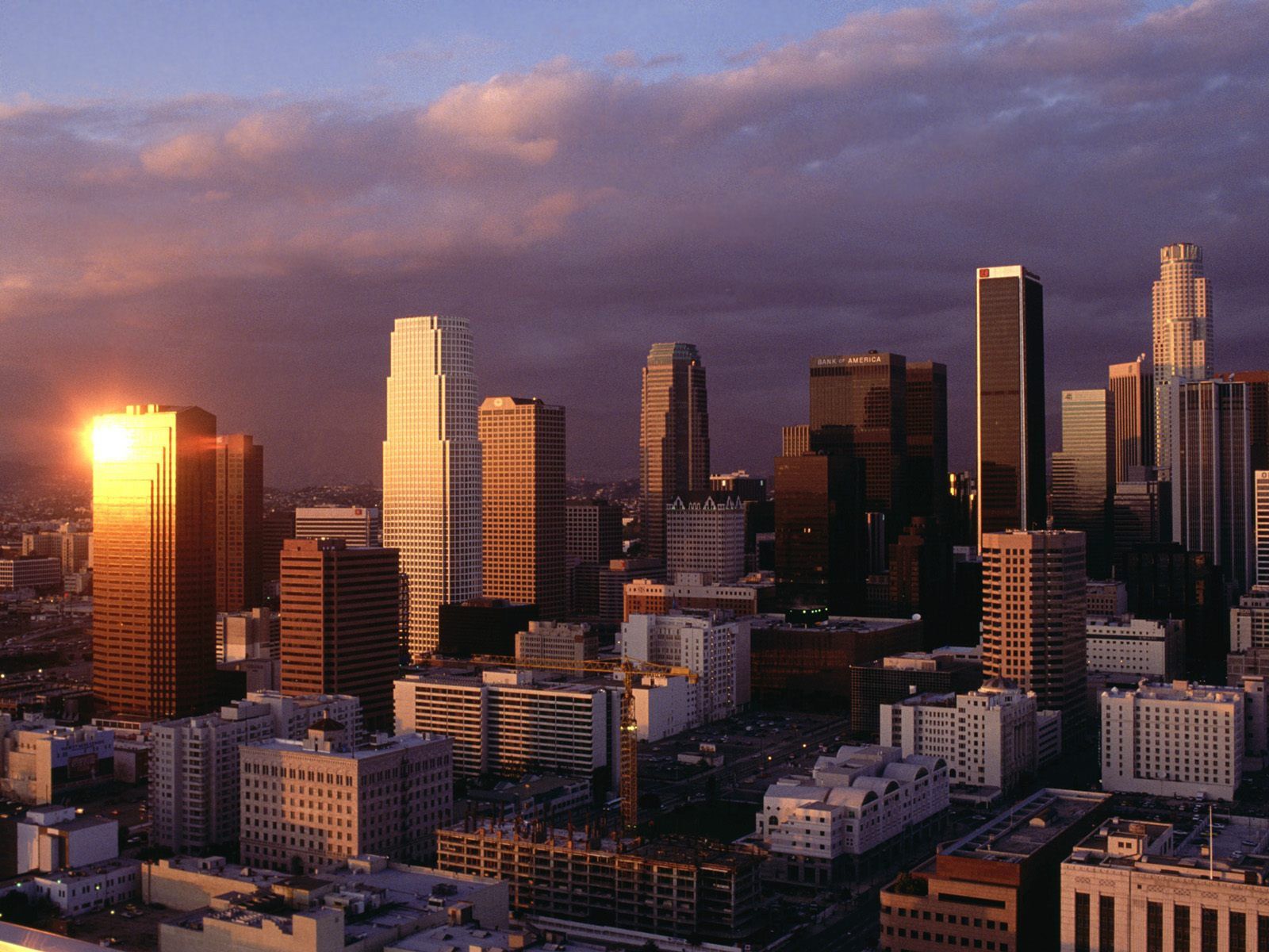 Skyline Los Angeles al tramonto, 1600x1200 HD, Lenovo Legion