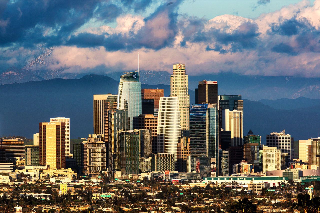 Skyline Los Angeles al tramonto, 1280x853 720p, MacBook Air