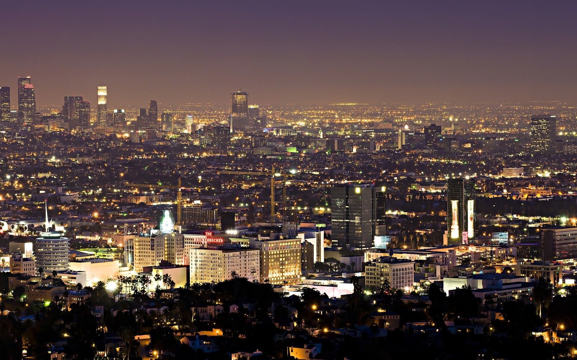 Skyline Los Angeles notturno, 1920x1200 WUXGA, Laptop