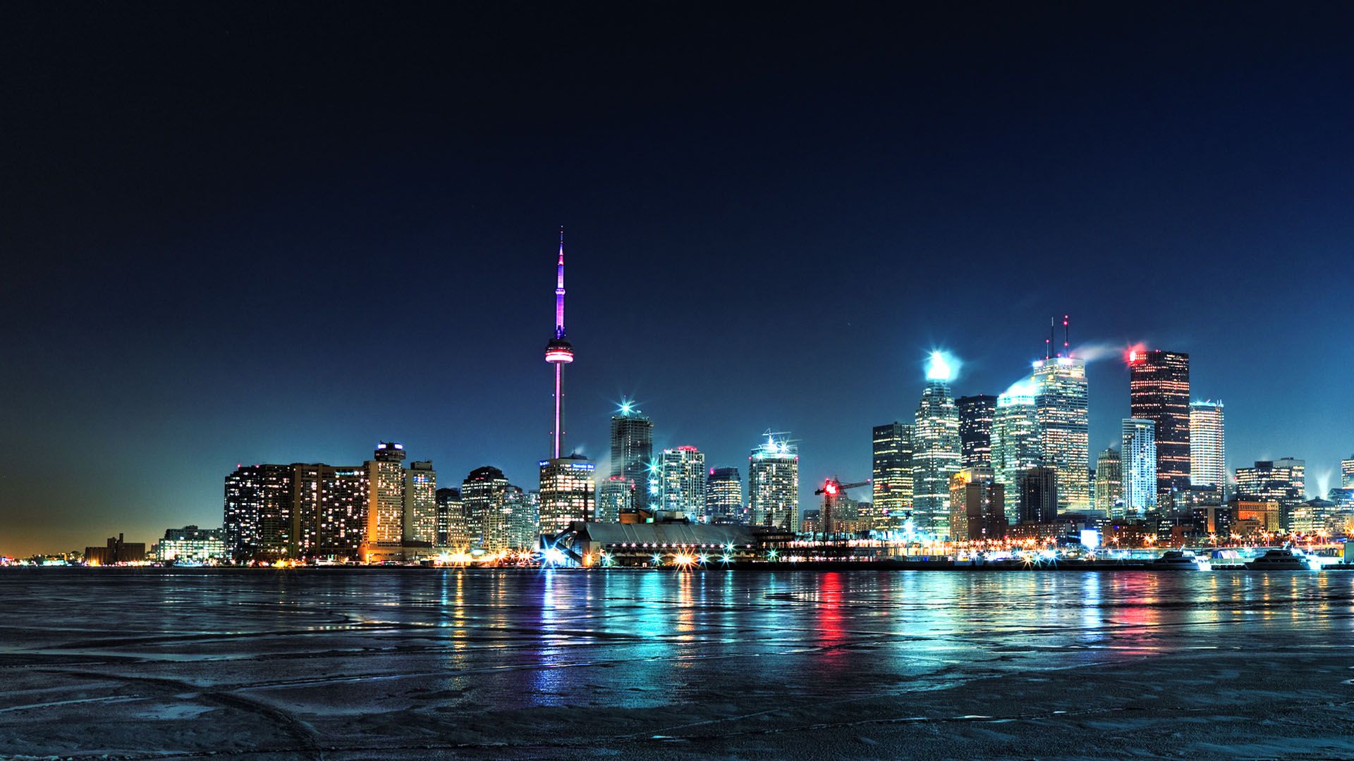 Skyline di Toronto notturno, 1920x1080 1080p, Laptop