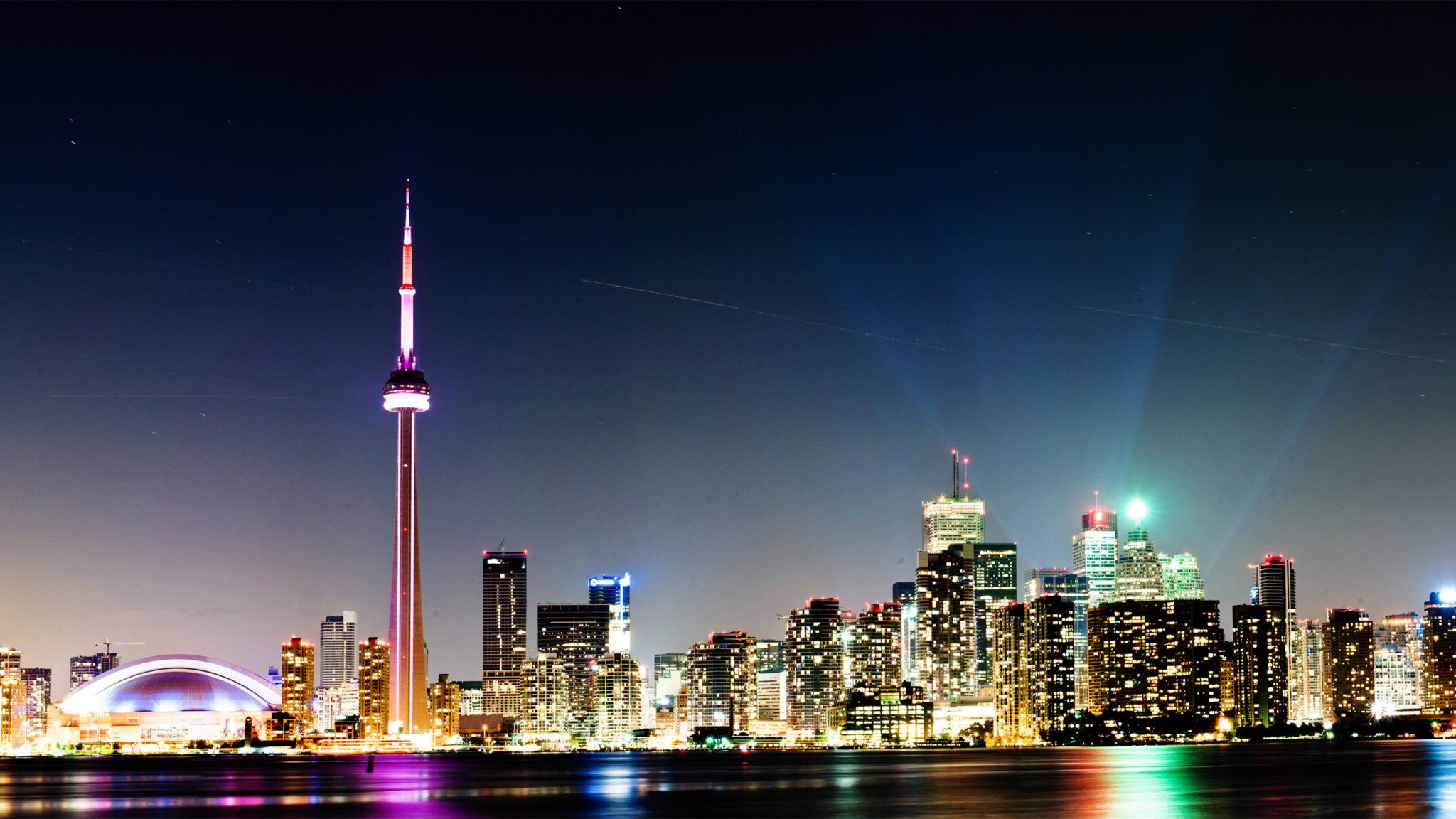 Skyline di Toronto notturno, 2048x1152 2K, iMac