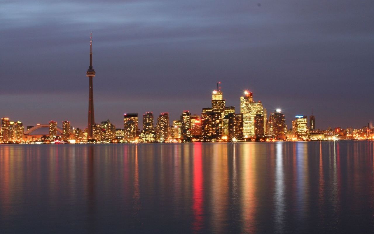 Skyline di Toronto notturno, 1280x800 720p, PC