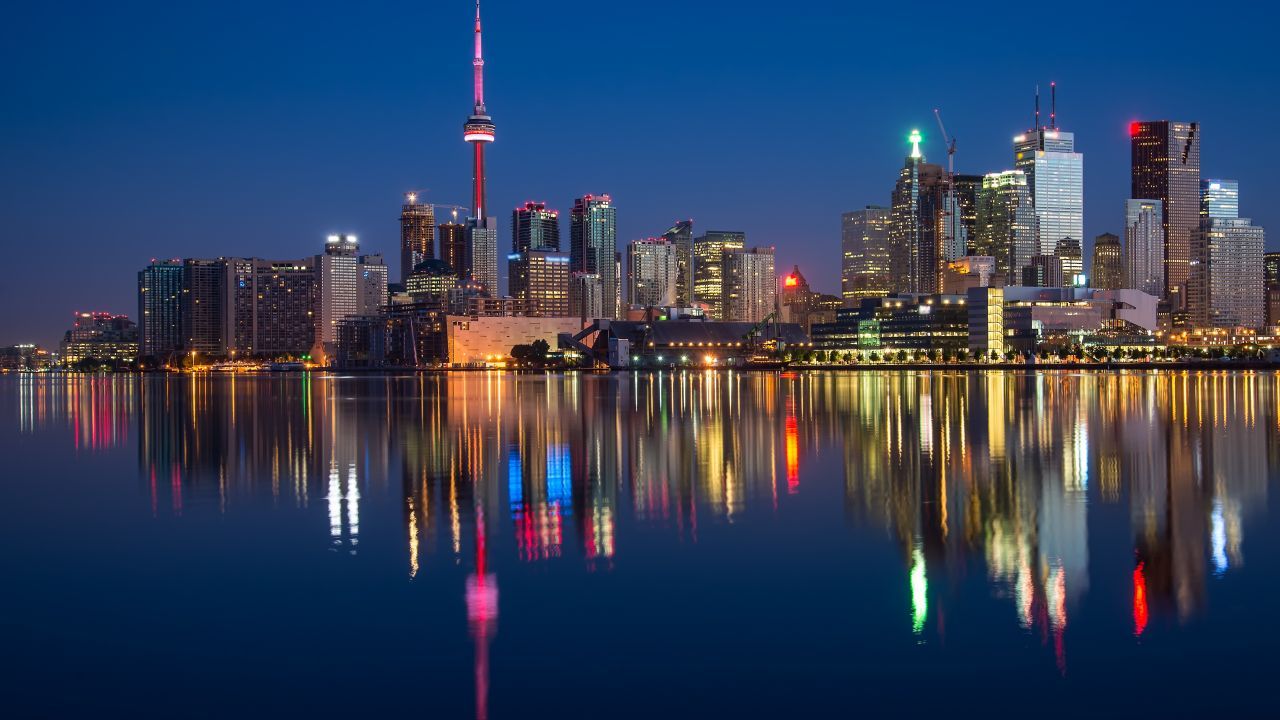 Skyline di Toronto notturno, 1280x720 HD, Desktop