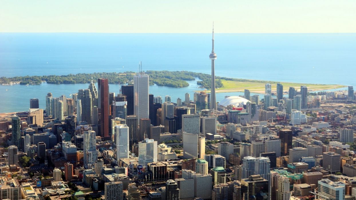 Skyline di Toronto aereo, 1244x700 HD, PC Desktop