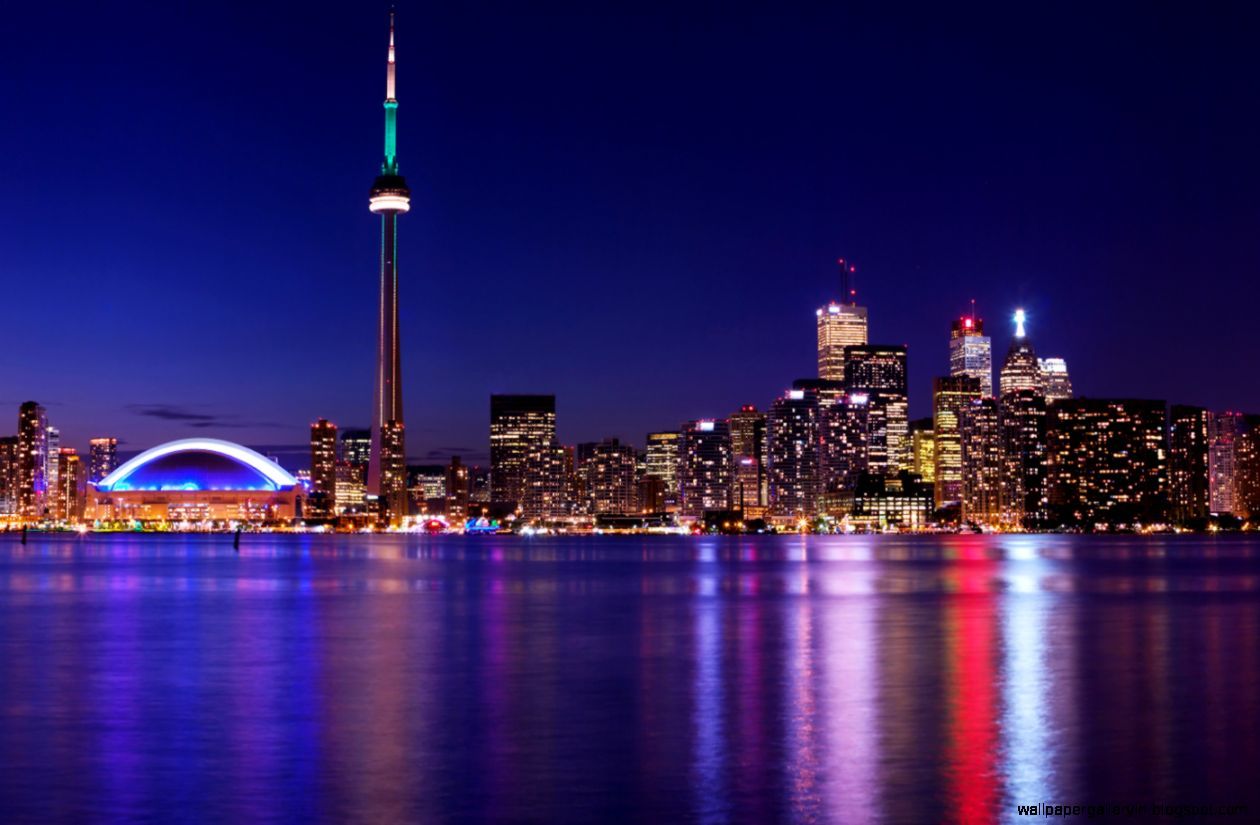 Skyline Toronto notte, 1260x825 HD, PC