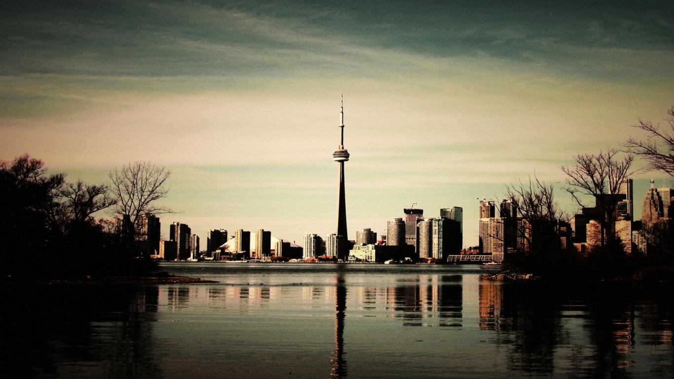 Skyline di Toronto CN Tower, 1366x768 HD, Desktop