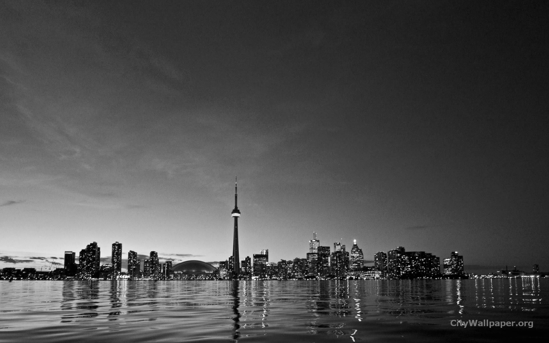 Skyline Toronto bianco e nero, 1920x1200 Full HD+, PC Desktop