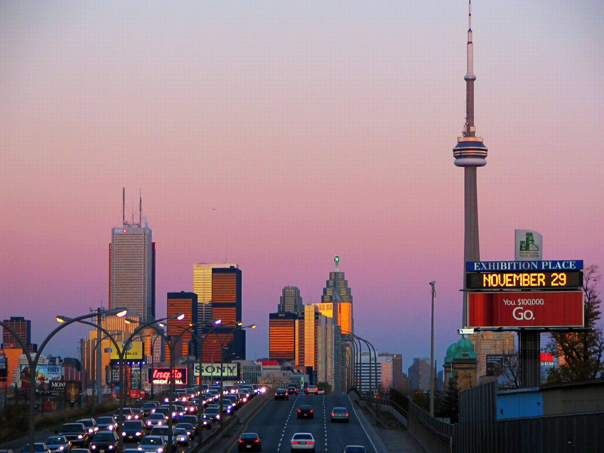 Skyline di Toronto al tramonto, 1920x1440 Full HD+ WUXGA, Laptop
