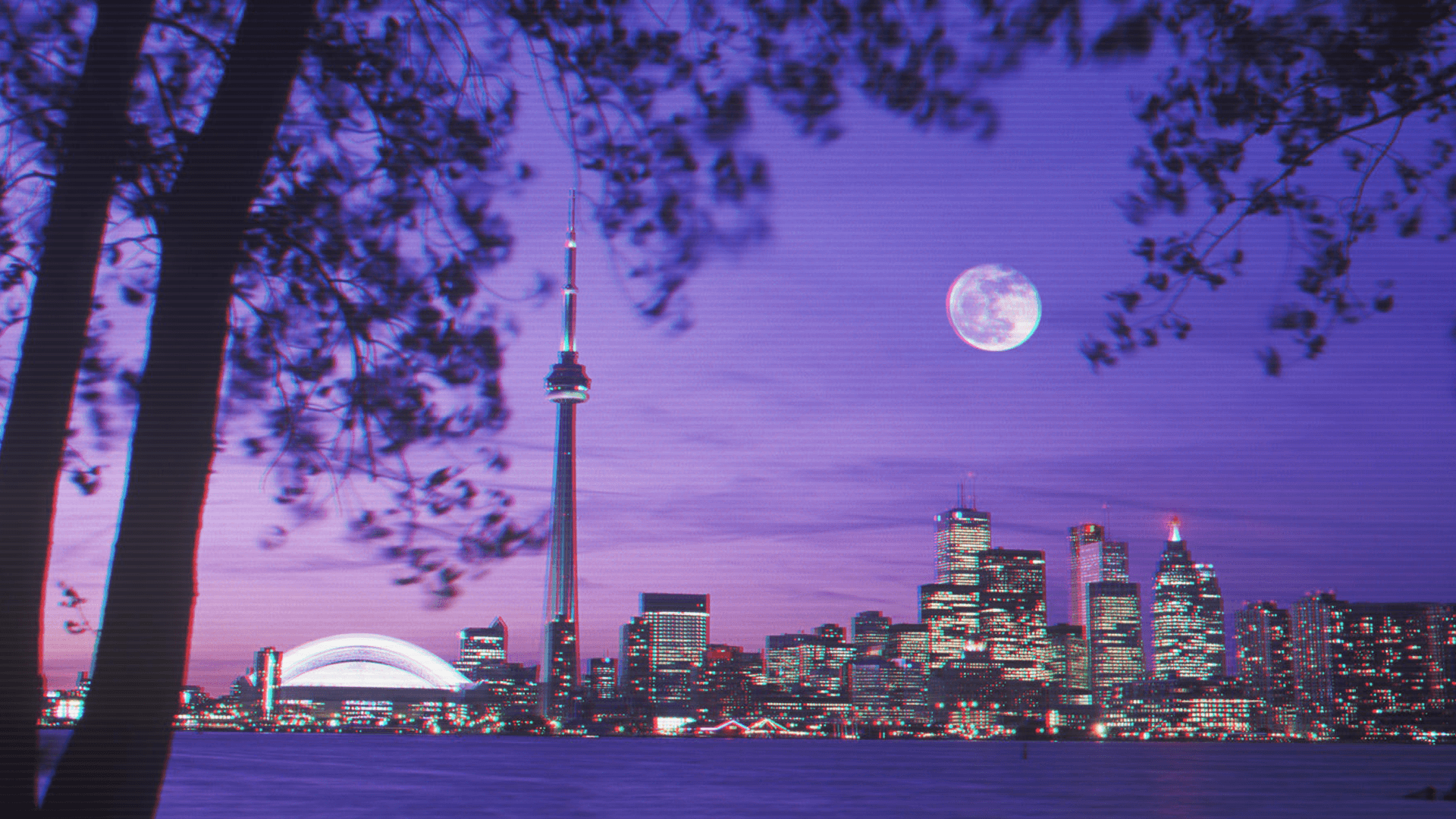 Skyline di Toronto al crepuscolo, 1920x1080 Full HD 1080p, PC