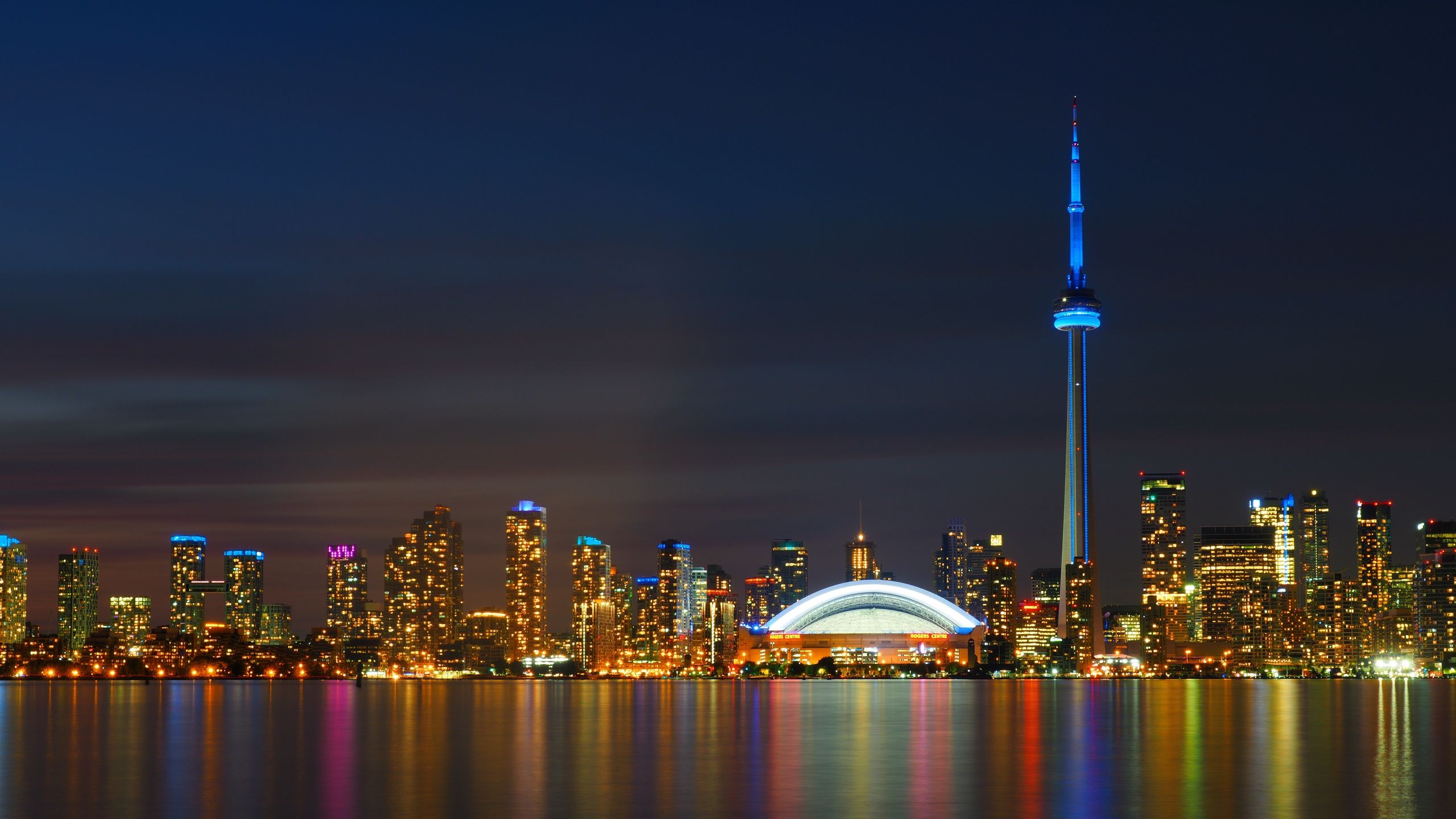 Skyline di Toronto notturno, 2560x1440 2K QHD, PC