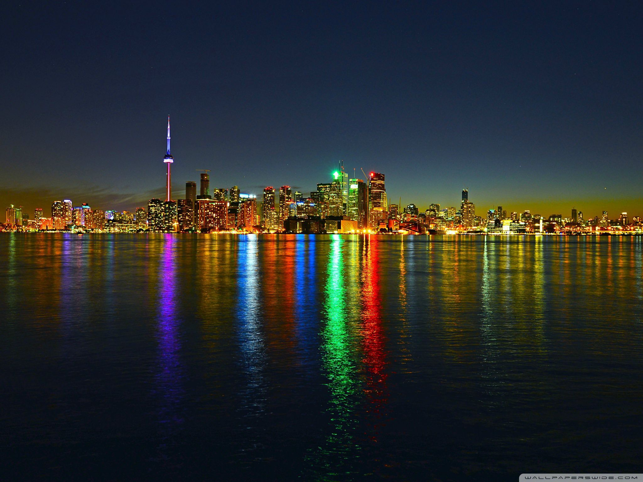 Skyline di Toronto notturno, 2048x1536 2K, Laptop