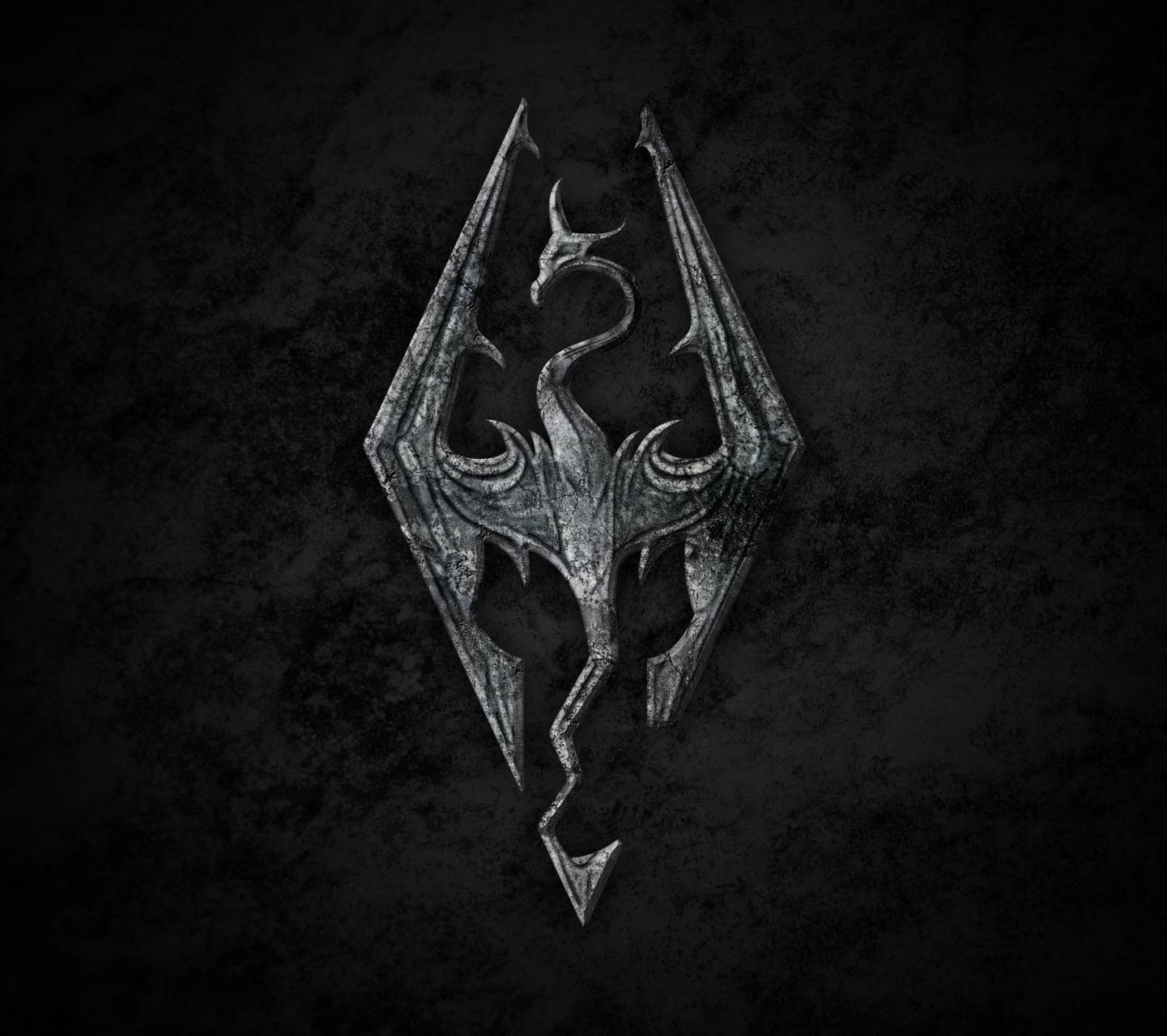 Logo Skyrim drago pietra, RPG, 1441x1280 HD, Desktop