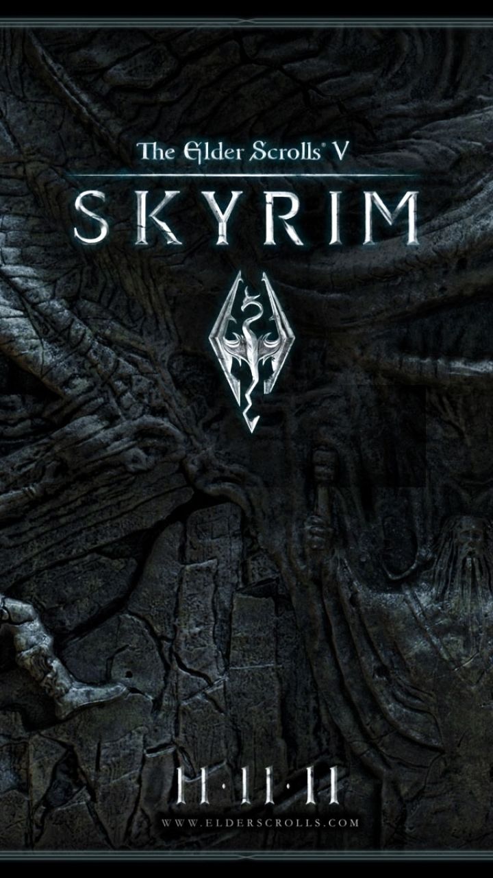 Skyrim logo drago pietra, 720x1280 Verticale, POCO