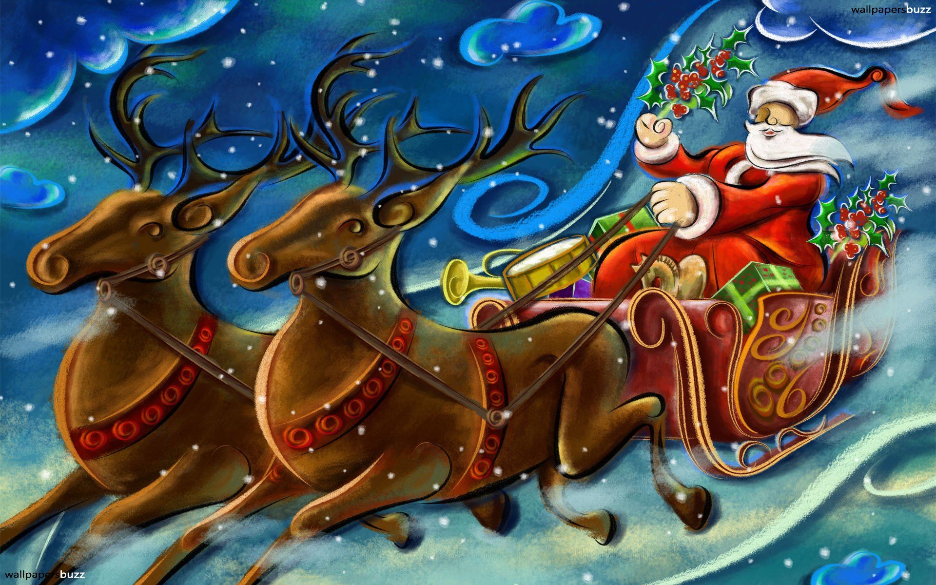 Babbo Natale slitta renne, 1920x1200 Full HD+ WUXGA, iMac