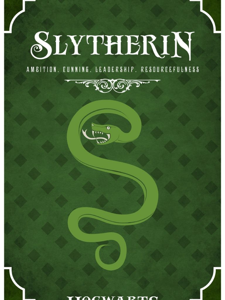 Poster Slytherin serpente verde, 768x1024 Full HD Verticale, Smartphone