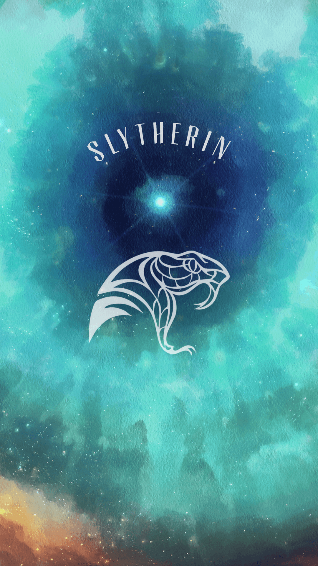 Stemma Slytherin serpente verde, 1080x1920 Verticale, Telefono