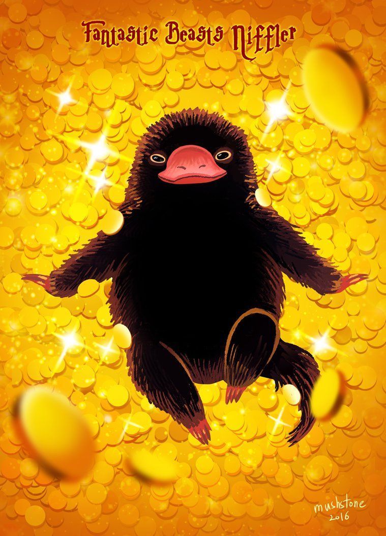 Niffler Animali Fantastici oro, 759x1053 Full HD Verticale, Smartphone