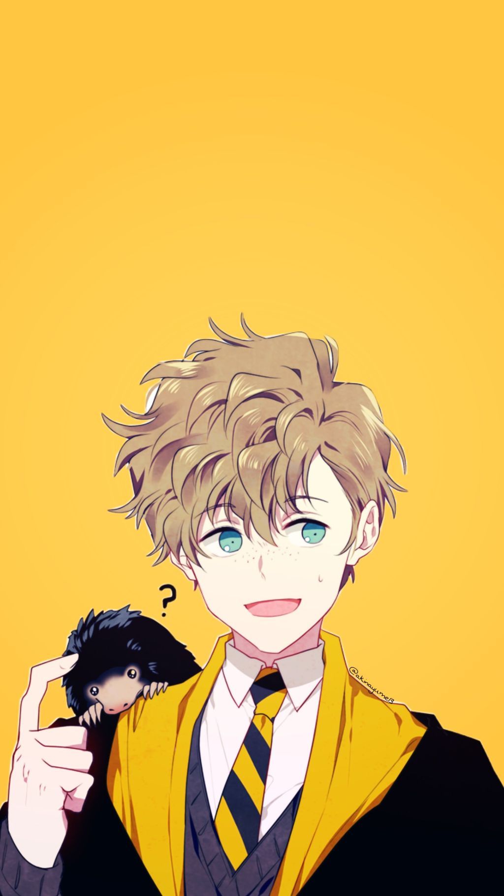 Newt Scamander stile anime, 1024x1820 Verticale, Telefono