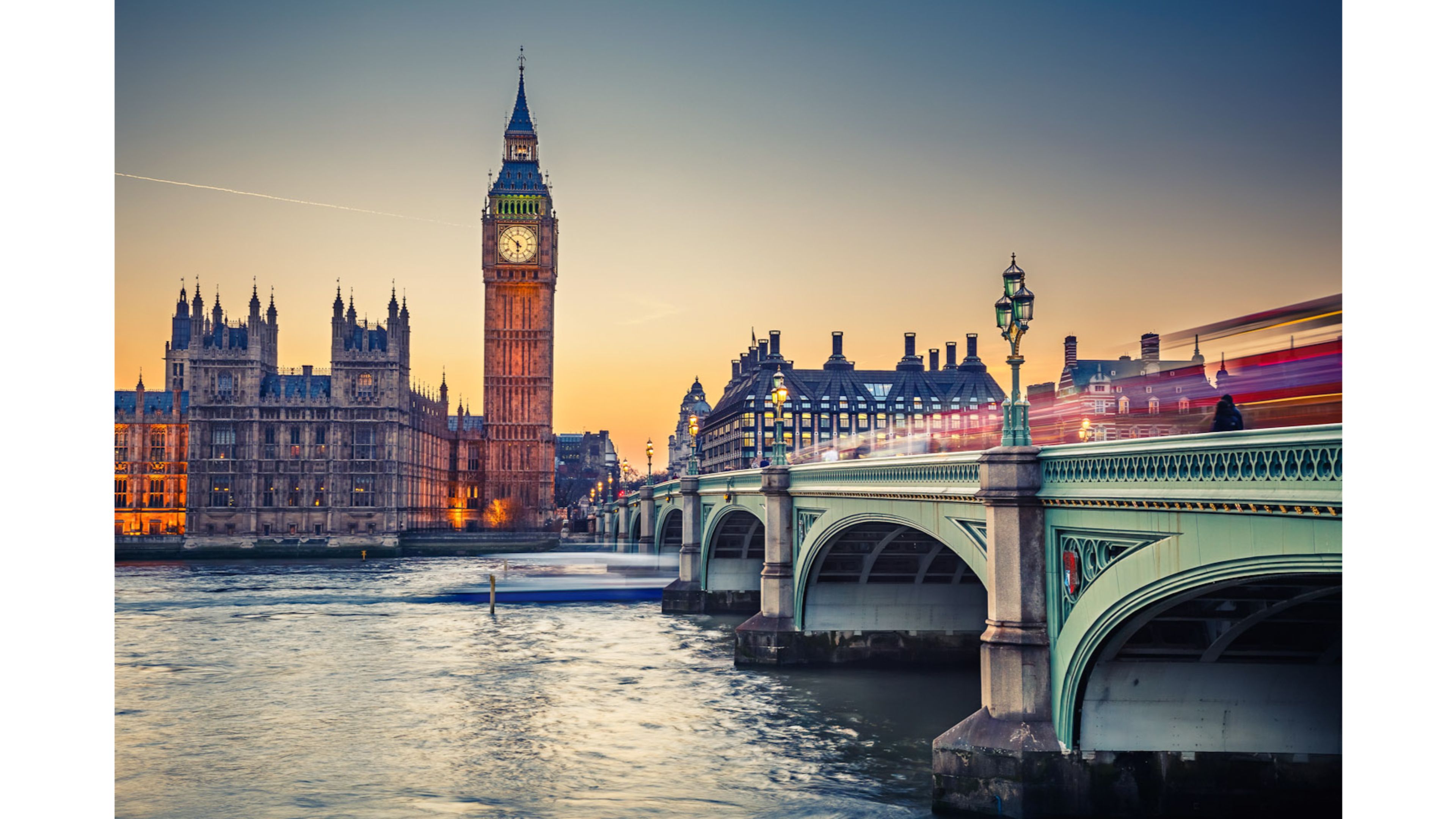 Big Ben e Westminster Bridge Londra, 3840x2160 UHD, Monitor Gaming