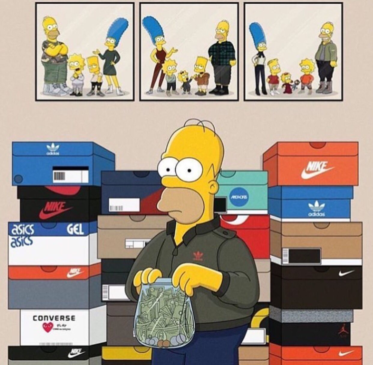 Homer Simpson scatole scarpe sneaker, 1242x1218 HD, MacBook Air