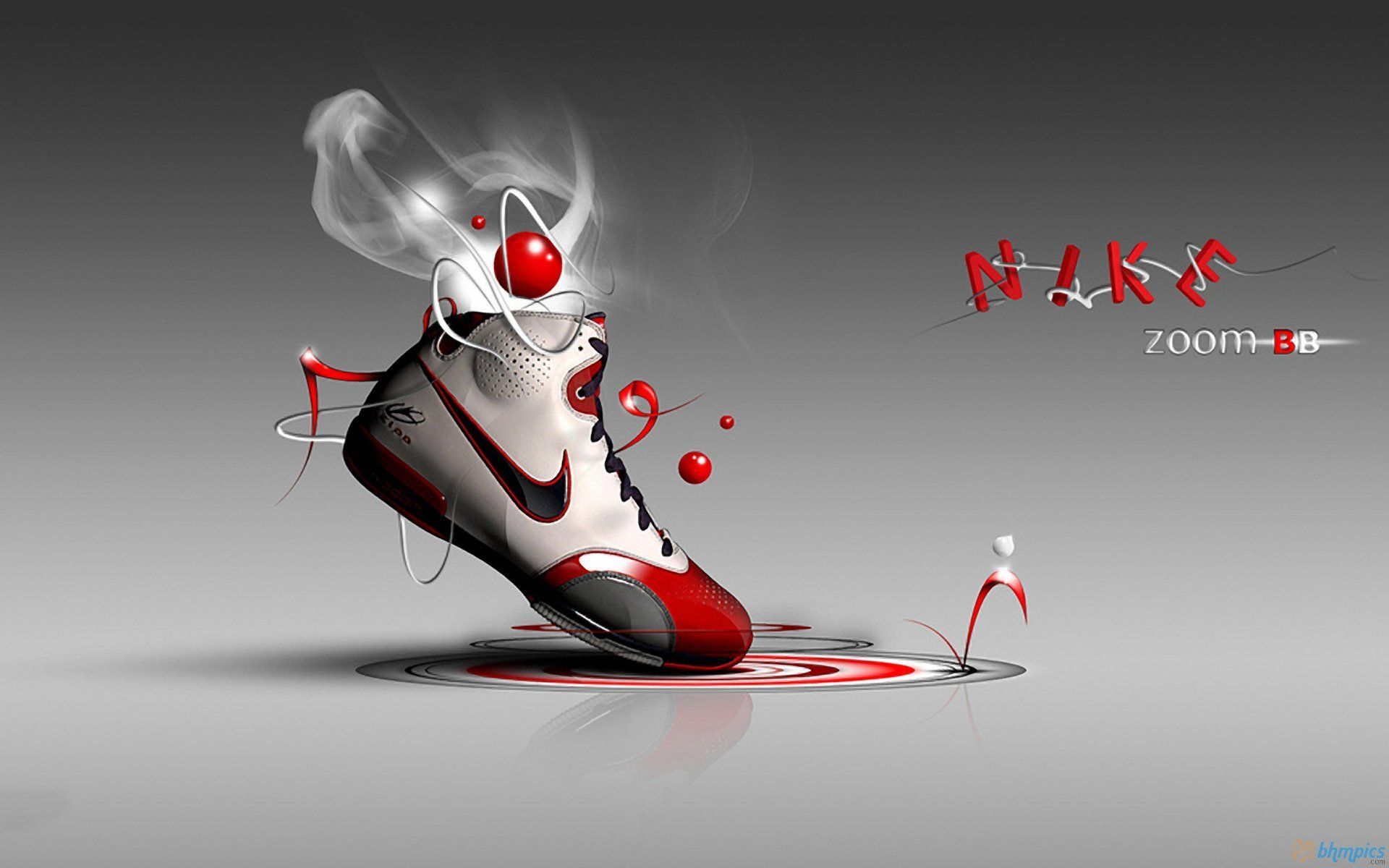 Sneaker Nike rossa e bianca, swoosh, 1920x1200 WUXGA, Laptop