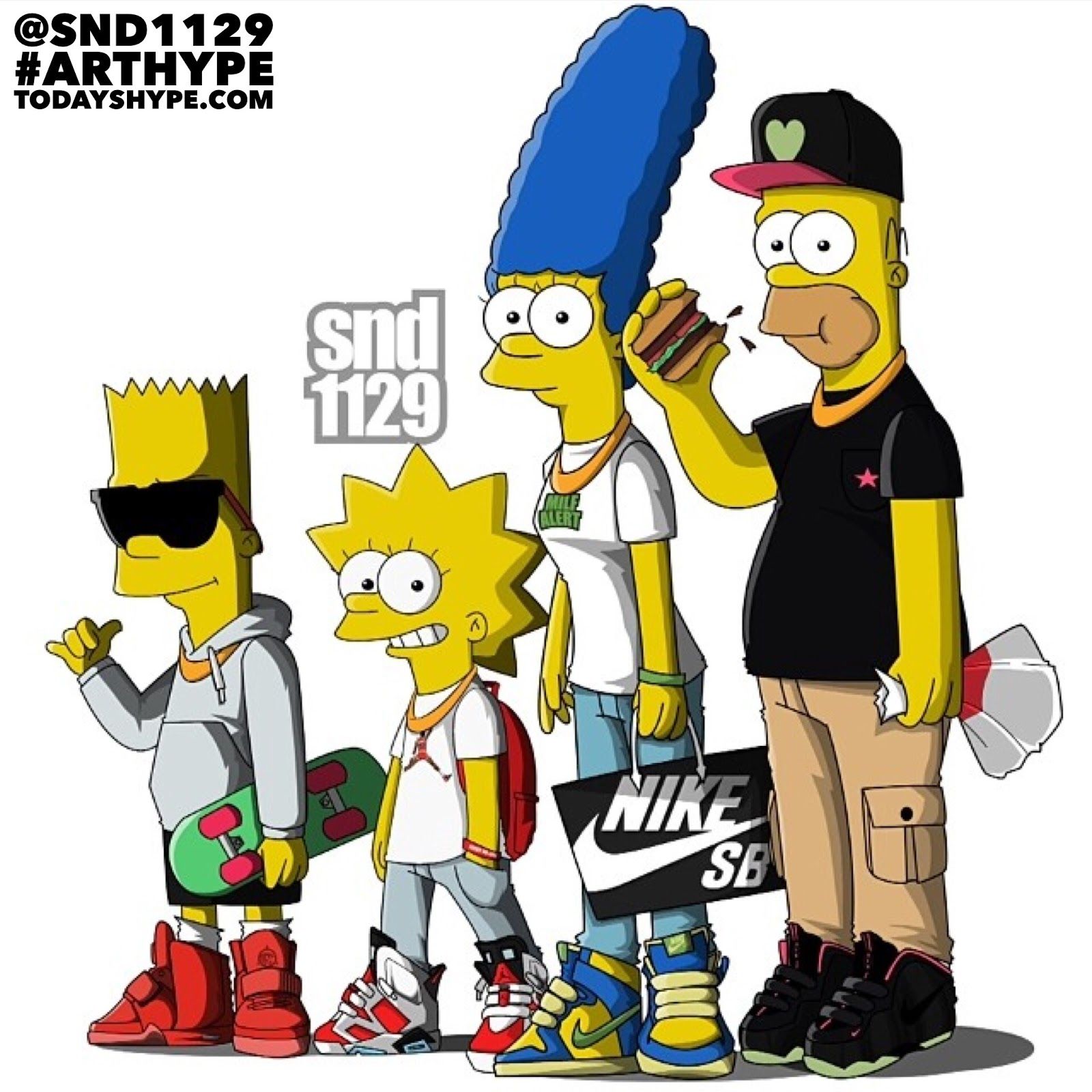 Simpson family sneaker style, 1600x1600 900p, HP Laptop
