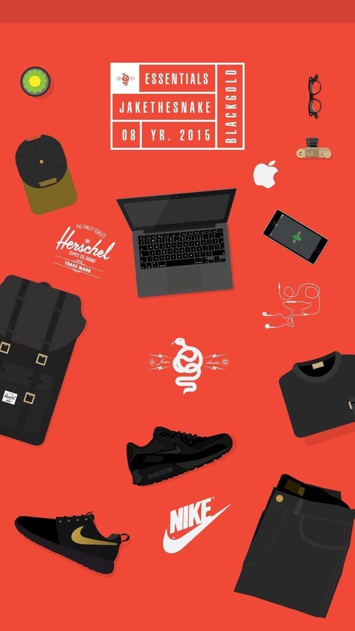Nike essentials flatlay rosso, 720x1280 Full HD Verticale, iPhone Pro