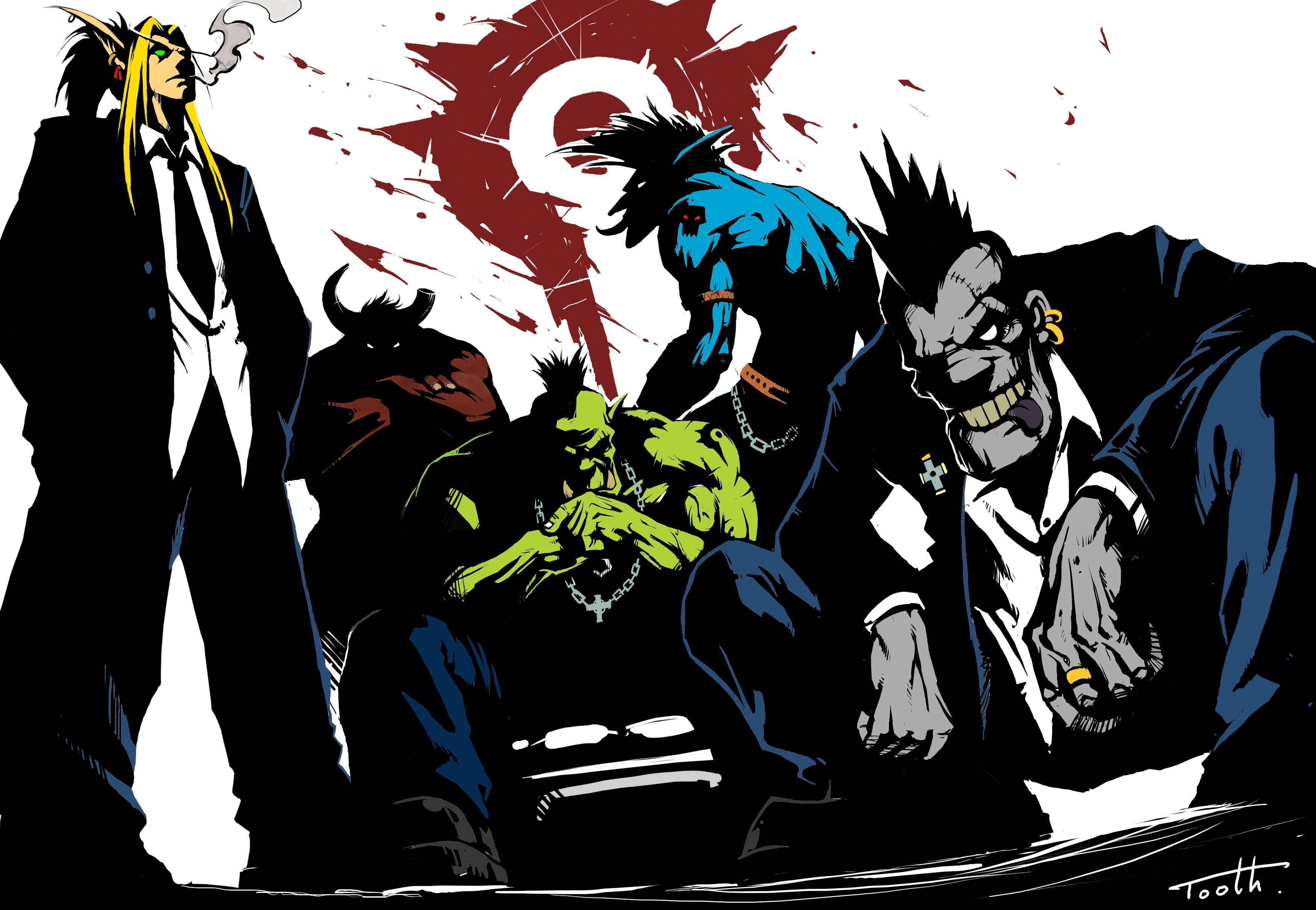 World of Warcraft Horde gang, 3500x2421 2K, Desktop