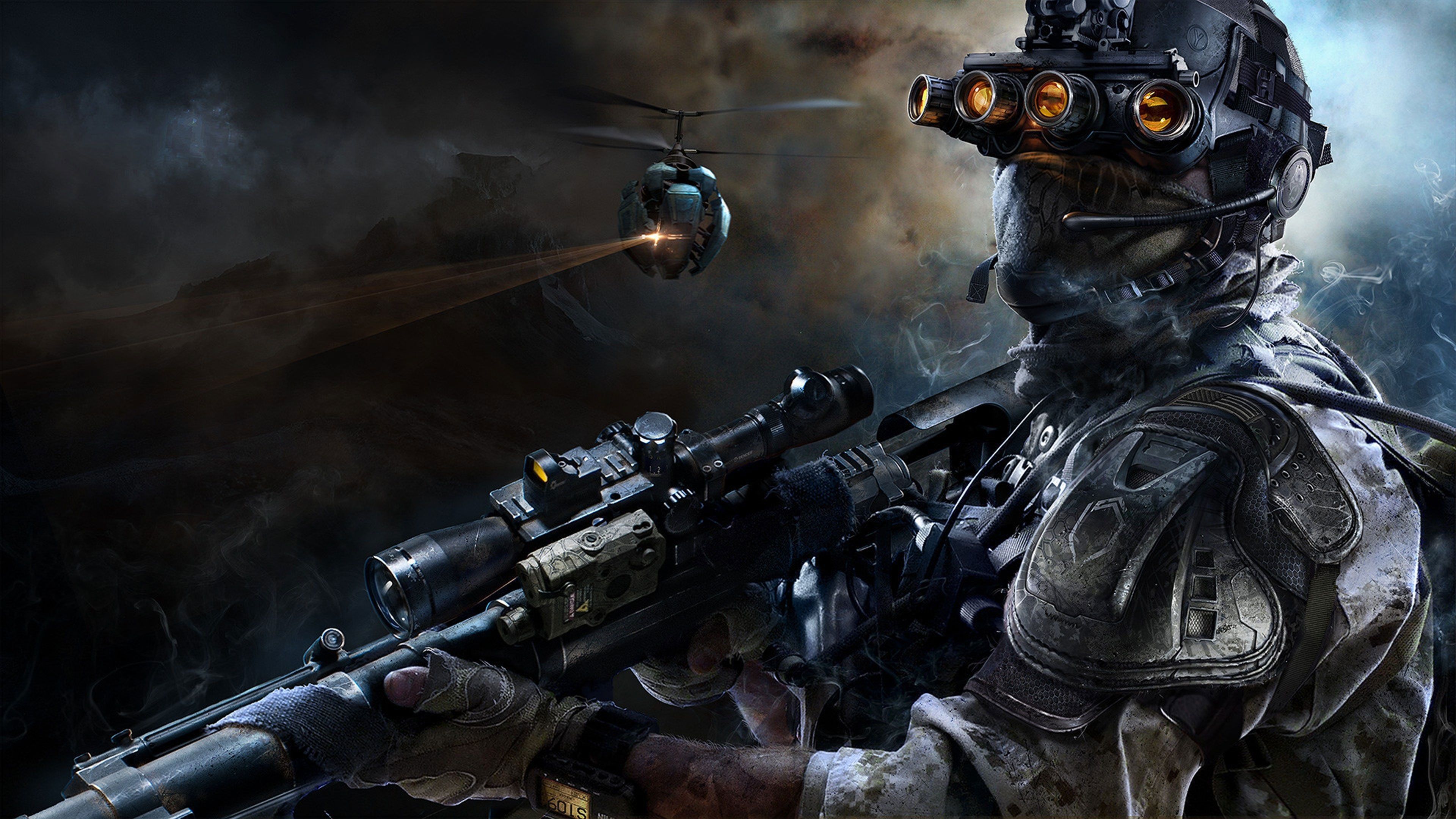 Cecchino militare artwork, 3840x2160 Ultra HD, 4K TV