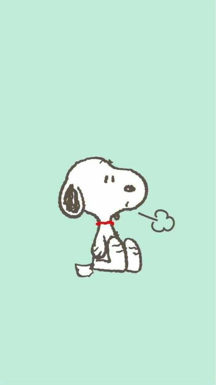 Snoopy seduto sfondo verde, 700x1244 Verticale, Mobile