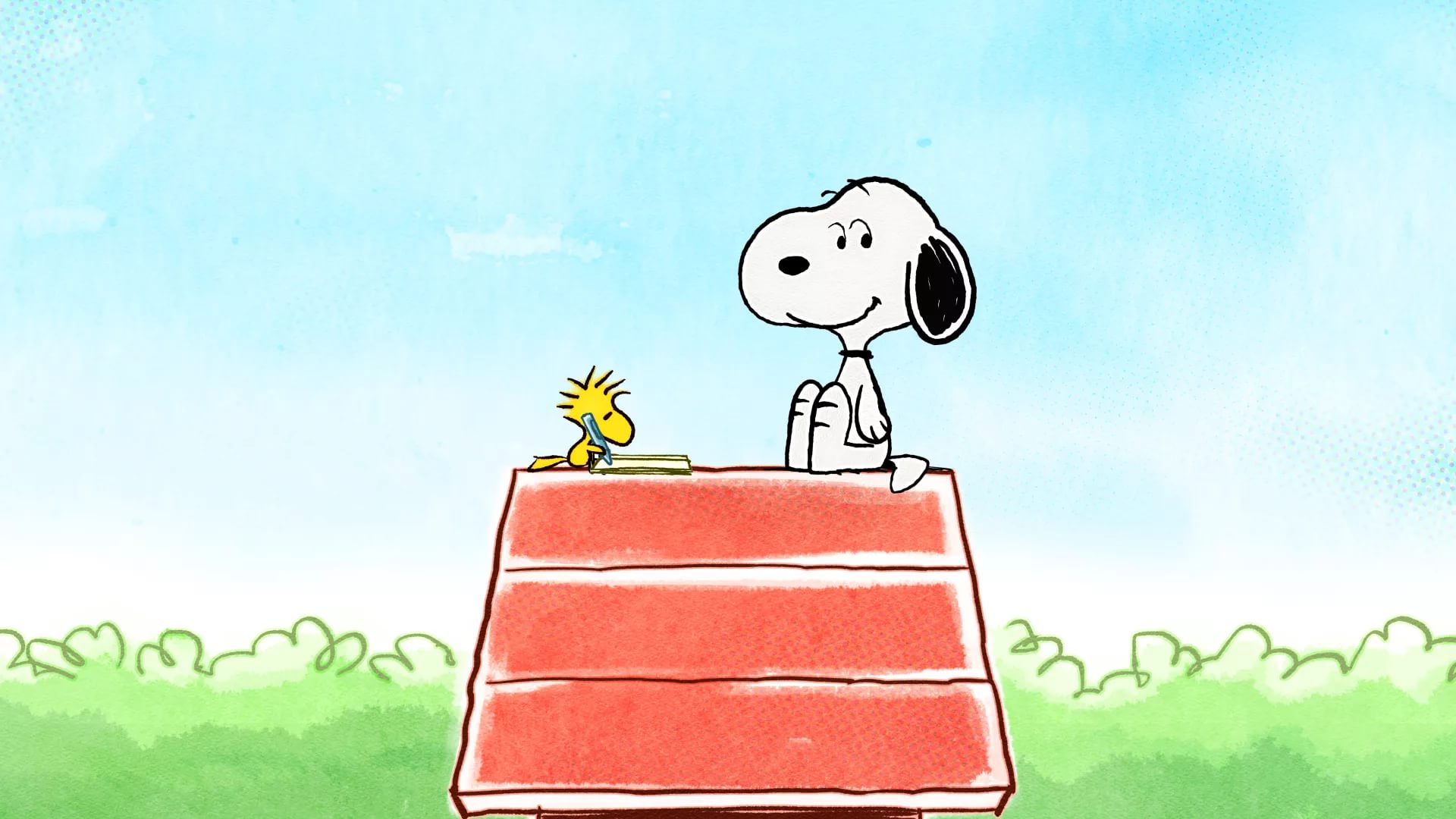 Snoopy sulla cuccia con Woodstock, 1920x1080 1080p, Laptop