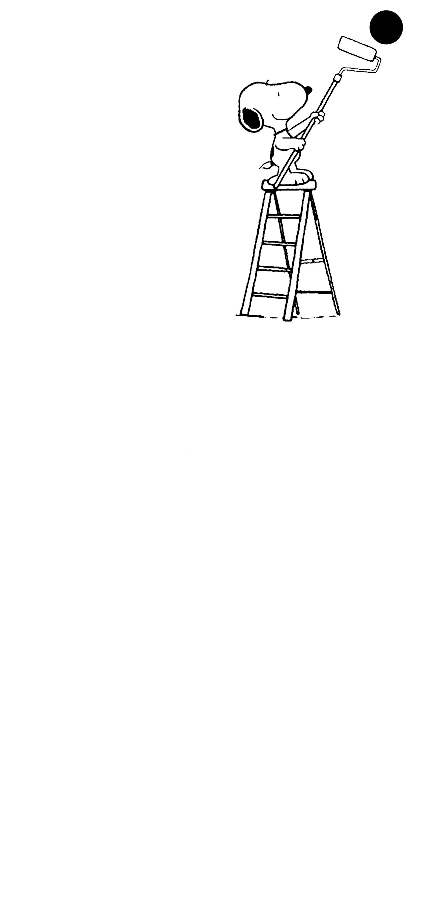 Snoopy su scala dipinge, 1440x3040 Full HD Verticale, Samsung Galaxy