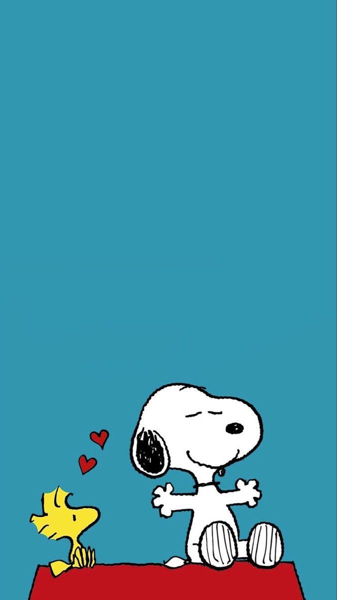 Snoopy e Woodstock cuoricini, 675x1200 Full HD Verticale, Smartphone